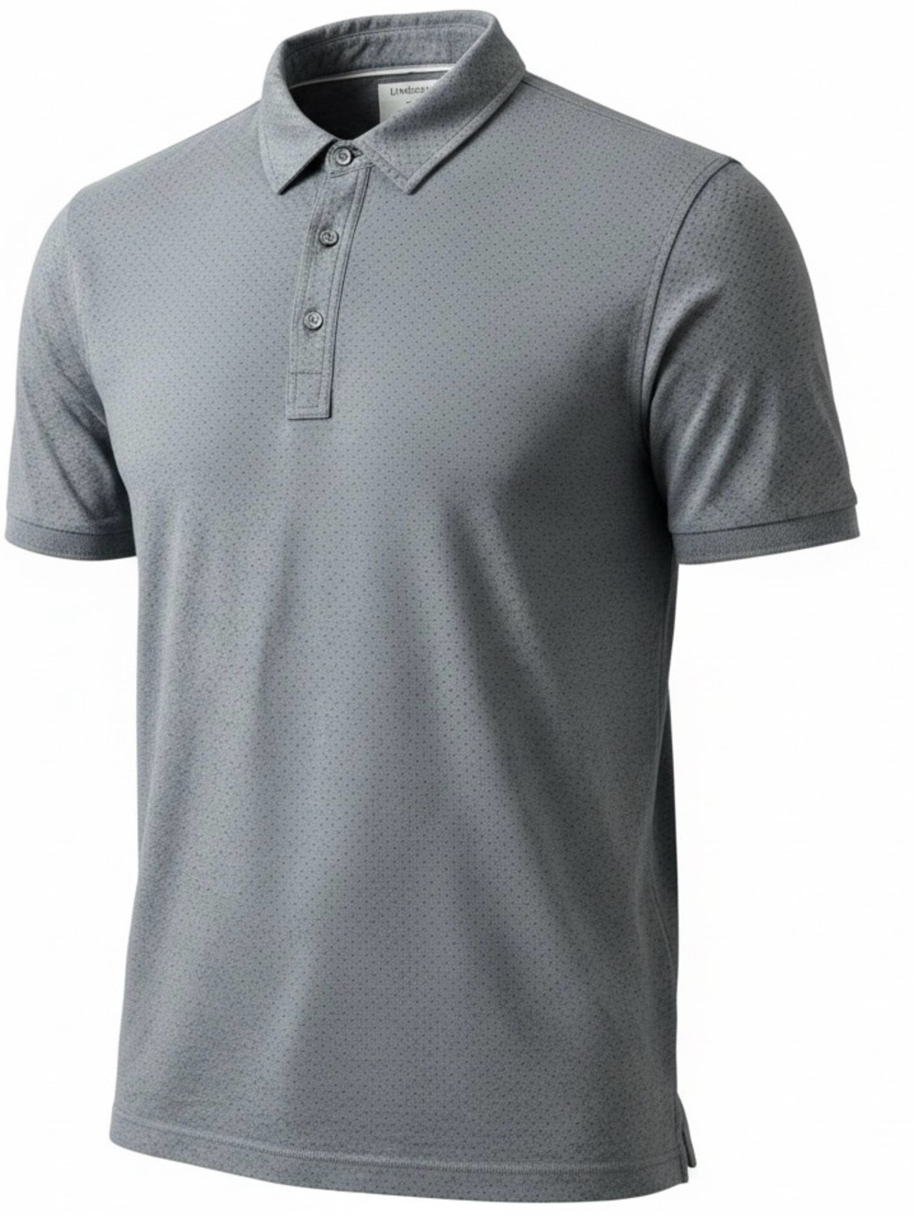 LinkSoul Tempus Fugit Polo Shirt Gray Micro Dot Performance Golf Shirt Men's XL